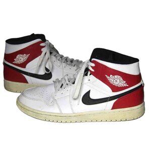 Nike Air Jordan Chicago Sneakers 554724-116 2018 White Red Black Size 10.5